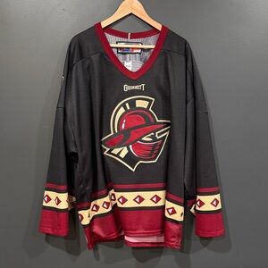 Gwinnett Gladiators Black and Red Hockey Jersey Thrashers XXL